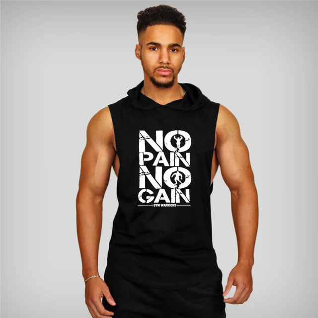 סוויטשירט חתוך "No Pain No Gain"