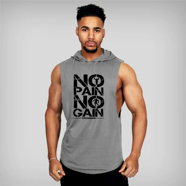 סוויטשירט חתוך "No Pain No Gain"